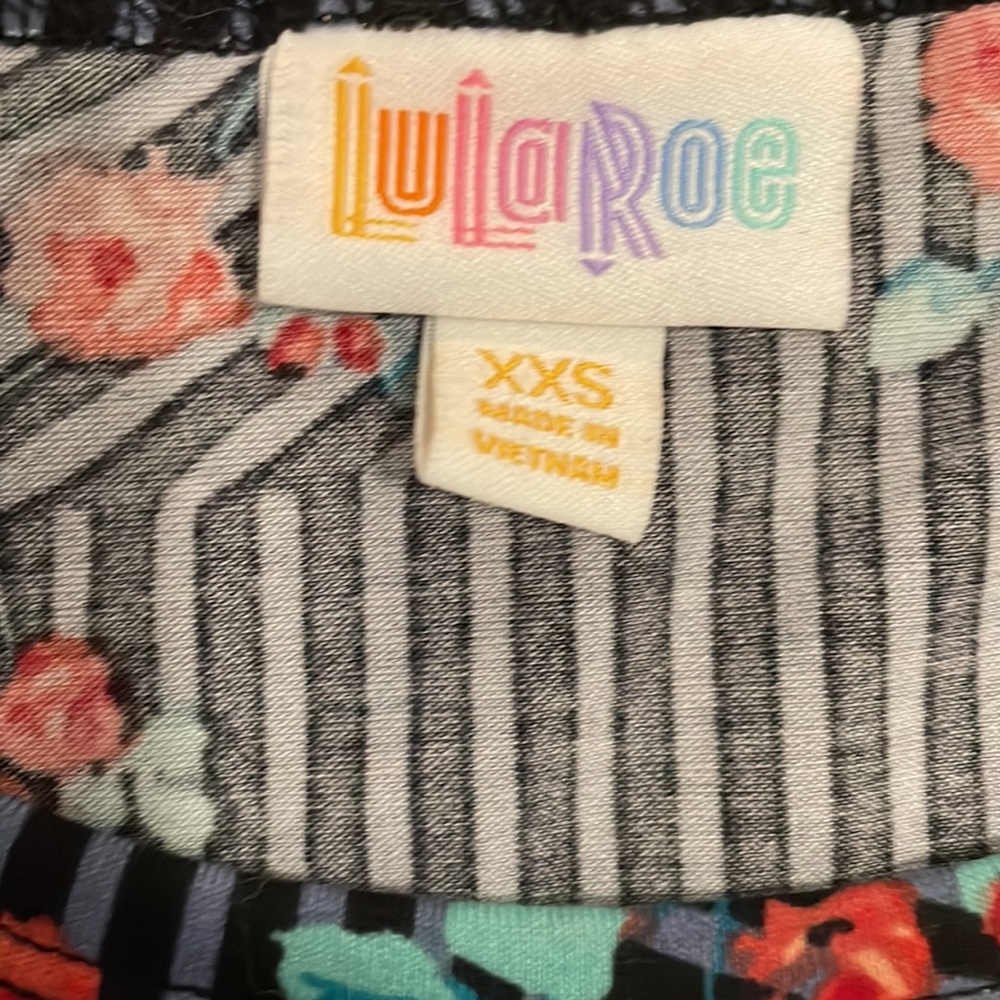 LuLaRoe Floral and Striped Gigi Shirt - Picture 3 of 5